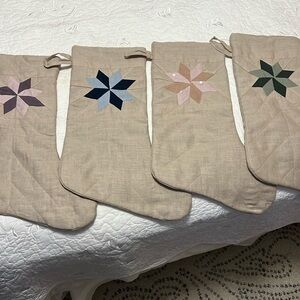 Set of 4 handmade holiday stockings